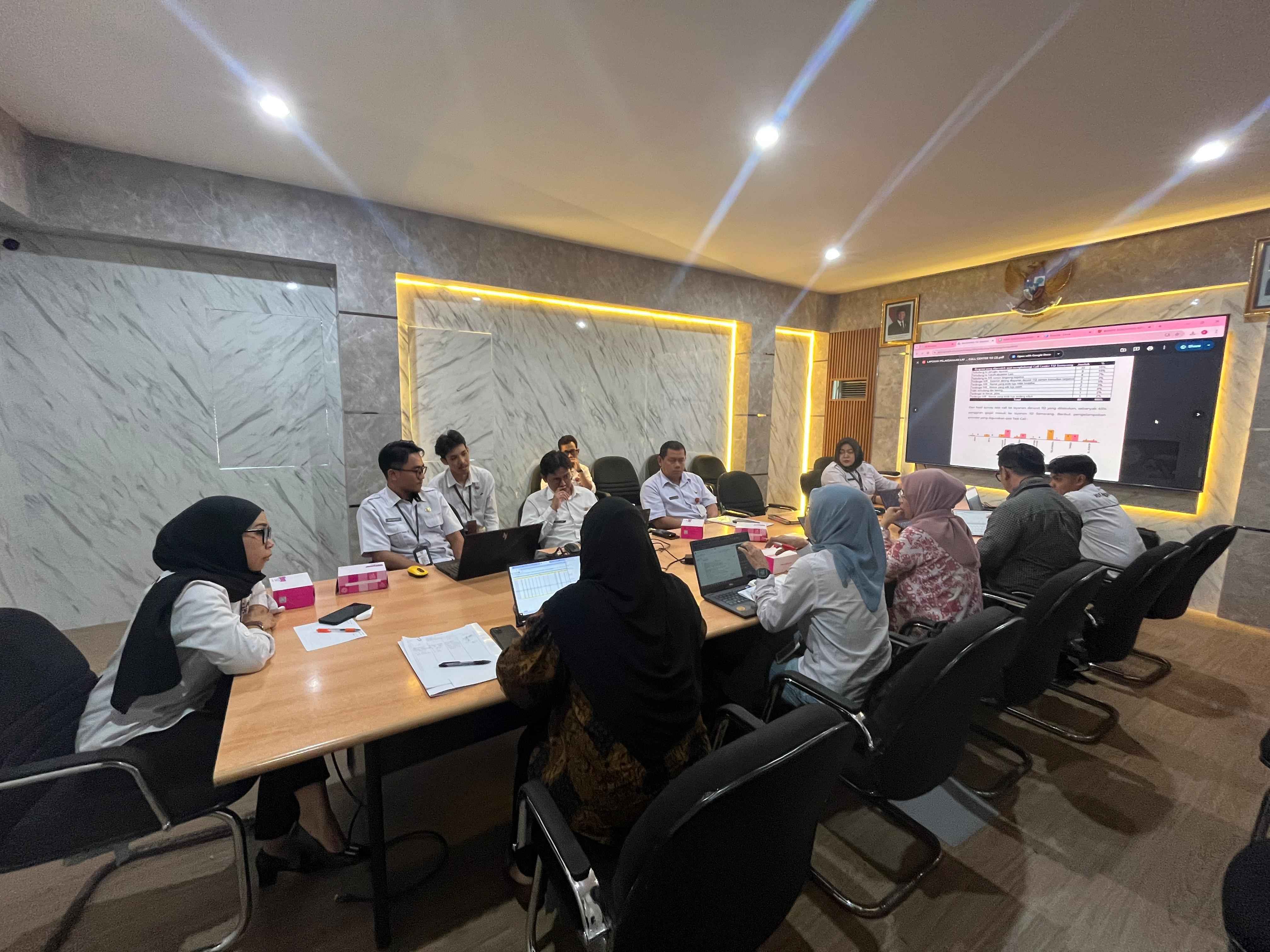 Rapat Konsultasi Layanan Call Center 112 Kota Semarang Bersama PT Vads Indonesia